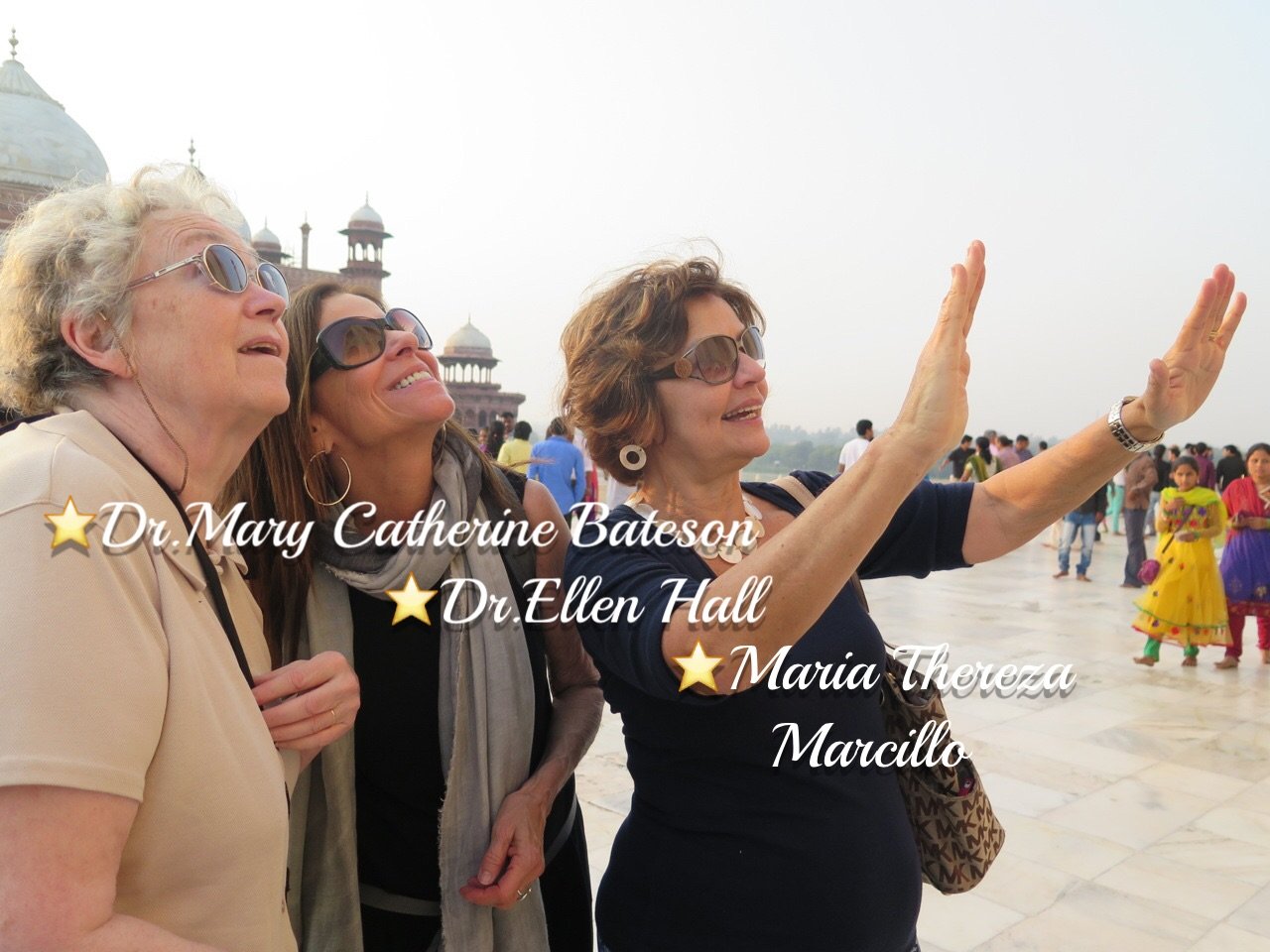 Dr. Mary Catherine Bateson with fellow travellers